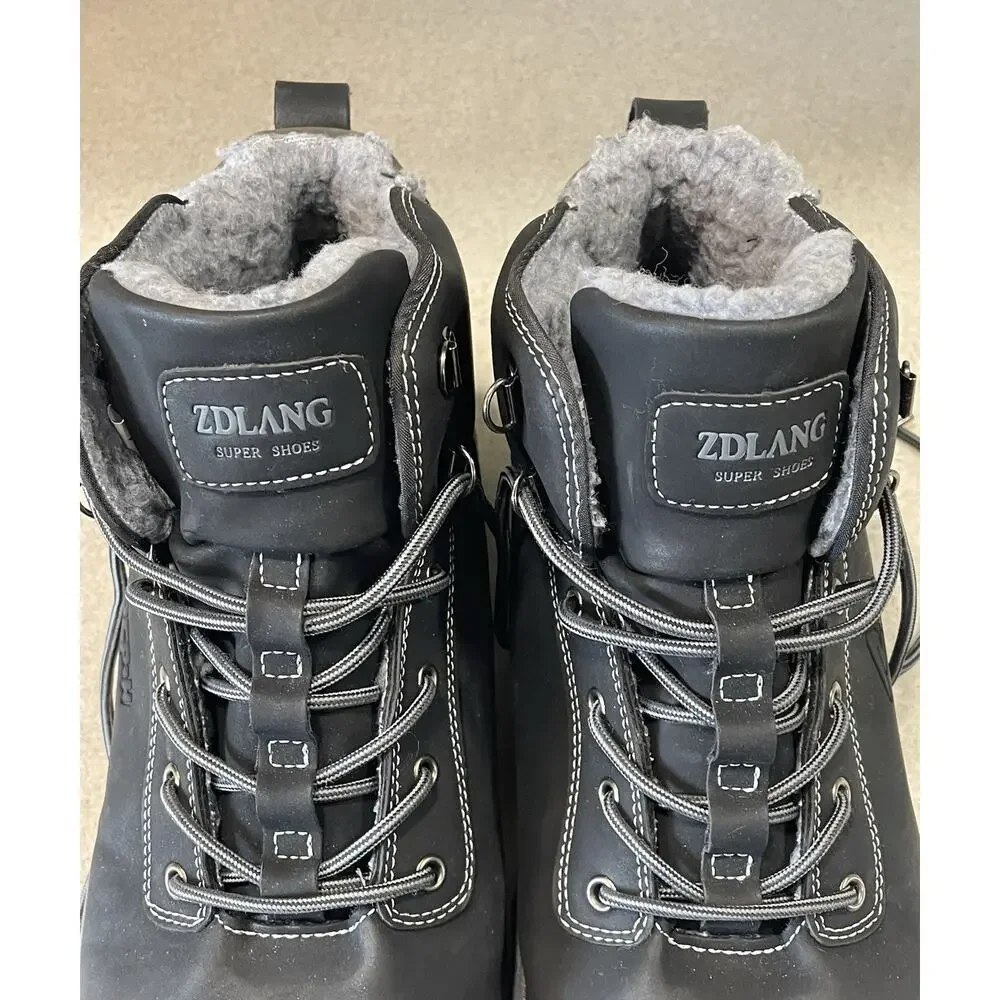 ZDLANG Waterproof Outdoor Hiking Boots Men’s Size 12 Comfortable Lined Shoes
